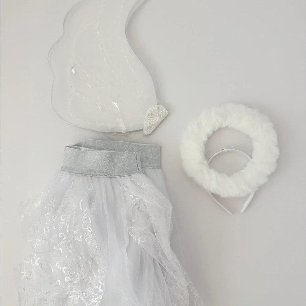 Spirit Silver and White Angel Costume Set Size L - Picture 5 of 5